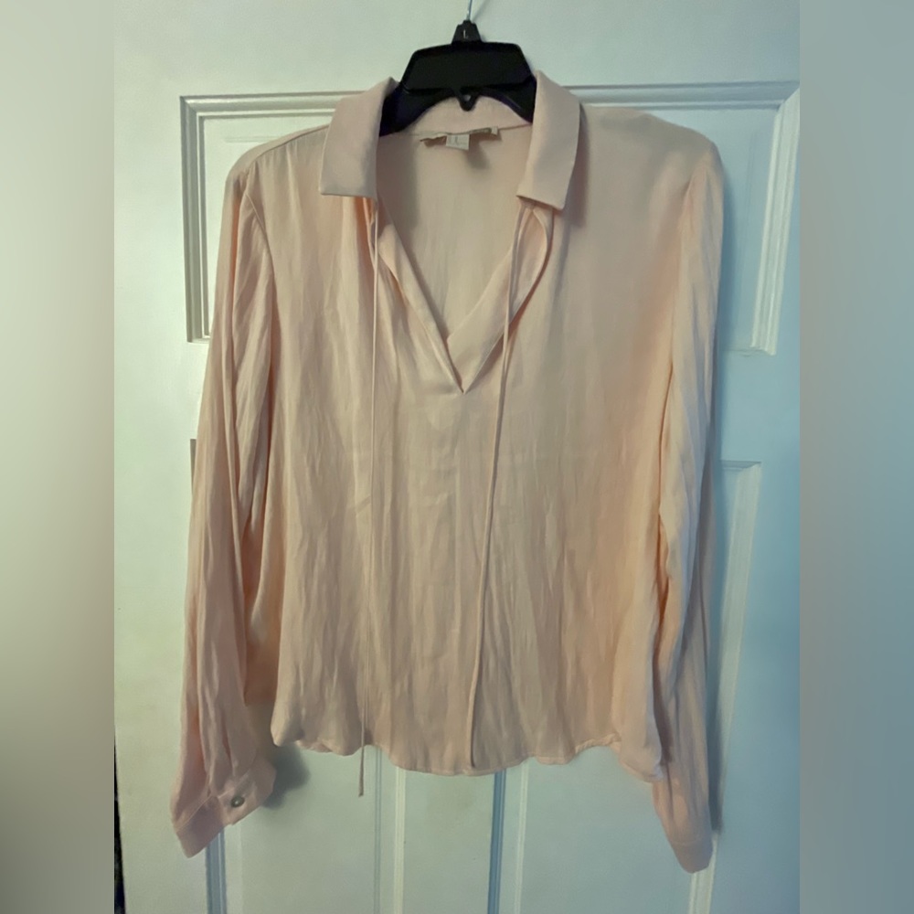 Forever 21 every light pink satin blouse